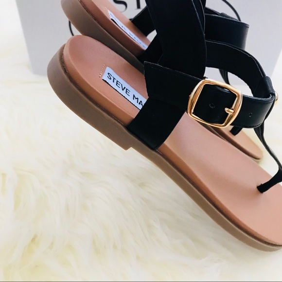 Steve Madden Chaya Leather Sandal Flats Size 7 - Picture 5 of 7